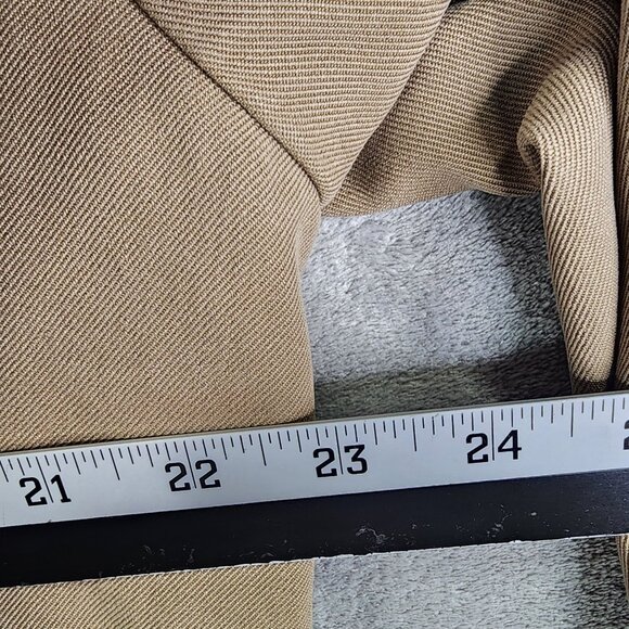 Mens Tan Cypress Grove 100% Silk Gaberdine Blazer Jacket 3 Button Long Sleeve M - Picture 10 of 12